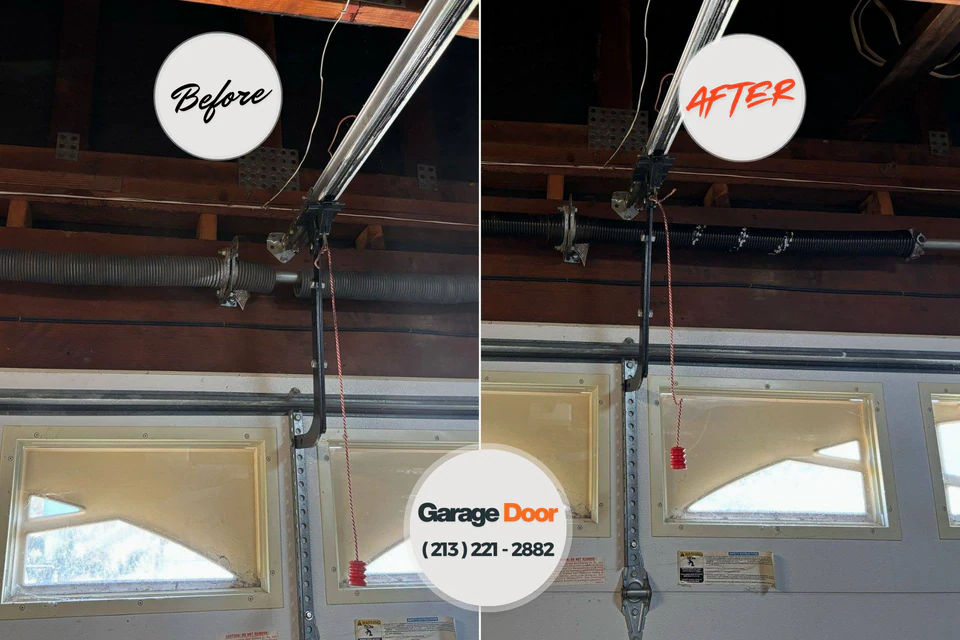 Before and after: garage door repair Edgerton, MN